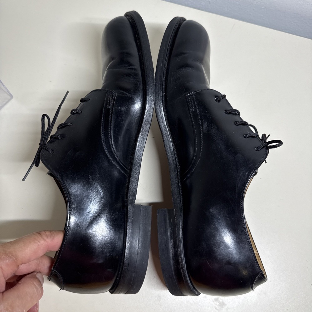Vintage 1979 US Navy Service Shoes D.J. Leavenworth Men's 9.5N Black Leather - Picture 8 of 10